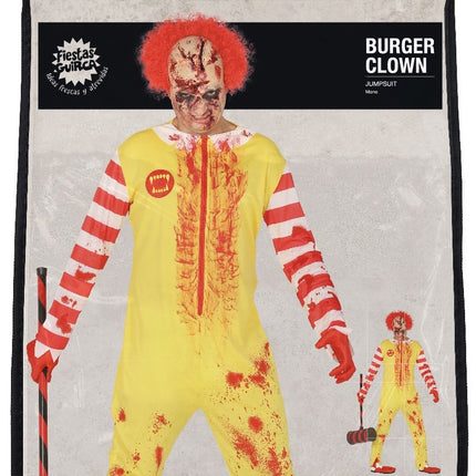 Costume d'Halloween Zombie Clown Hommes L