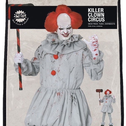 Clown tueur Costume d'Halloween Hommes Gris