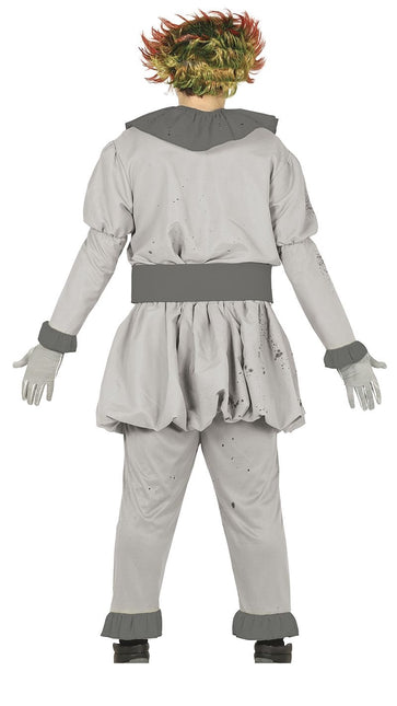 Costume d'Halloween Clown Homme Gris