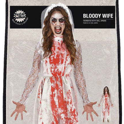 Robe de mariée Costume d'Halloween Dames Sanglantes