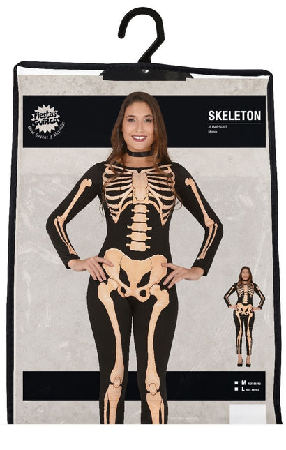 Costume d'Halloween Squelette Combinaison pour dames