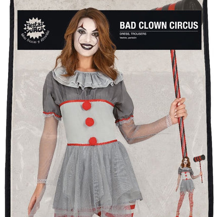 Costume d'Halloween pour clown tueur Dames