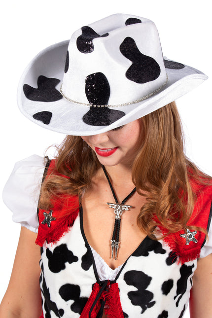 Chapeau de cow-boy vache