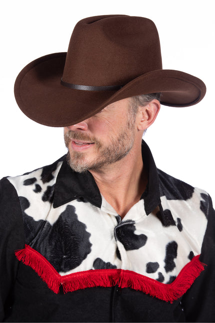 Authentique chapeau de cow-boy western avec boucle