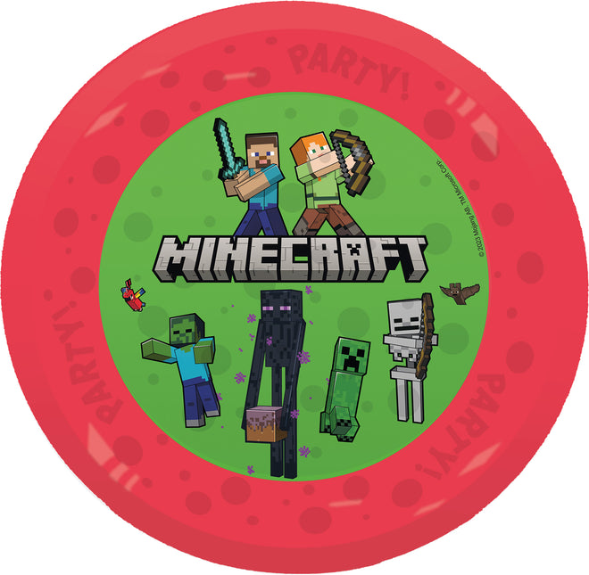 Assiettes Minecraft réutilisables 21cm 4pcs