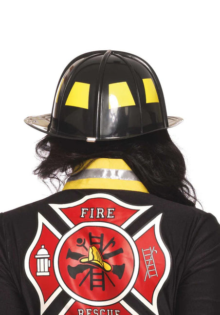 Casque de pompier noir Fire Chief