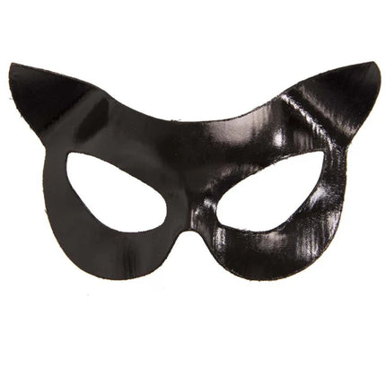 Masque yeux de chat Vinyle noir