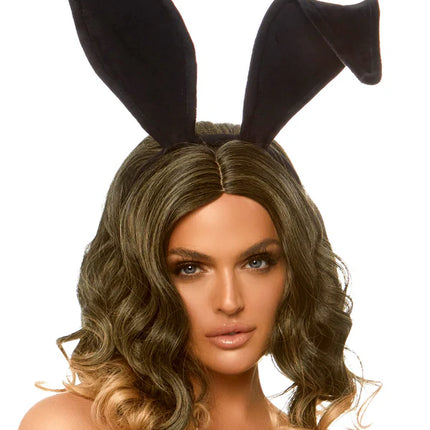 Bandeau d'oreilles de lapin Noir