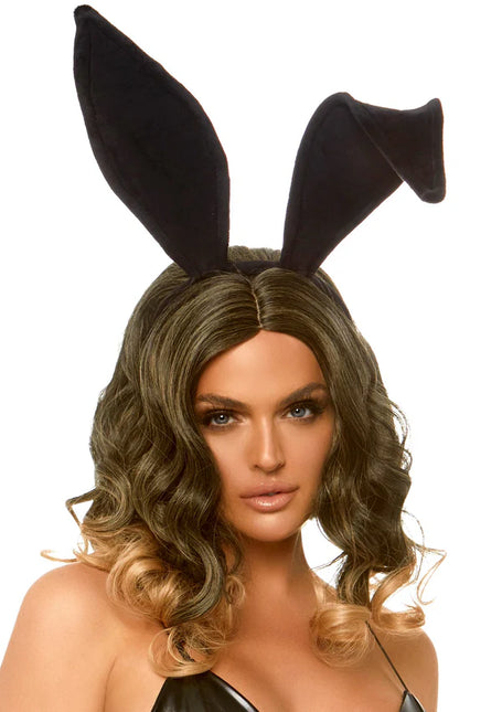 Bandeau d'oreilles de lapin Noir