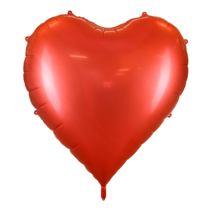 Ballon de baudruche XXL Coeur, 136x129 cm, rouge