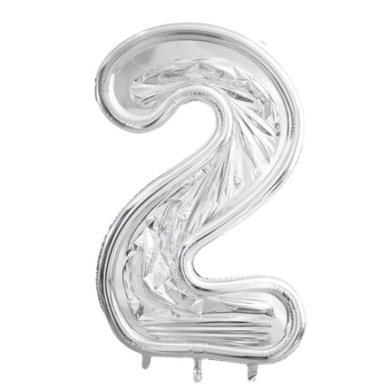 Cadre pour ballons de 2 ans Argent 1,26m