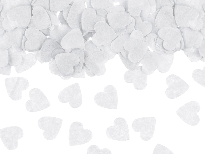 Confetti Hearts, 1.6x1.6 cm, blanc, 15g