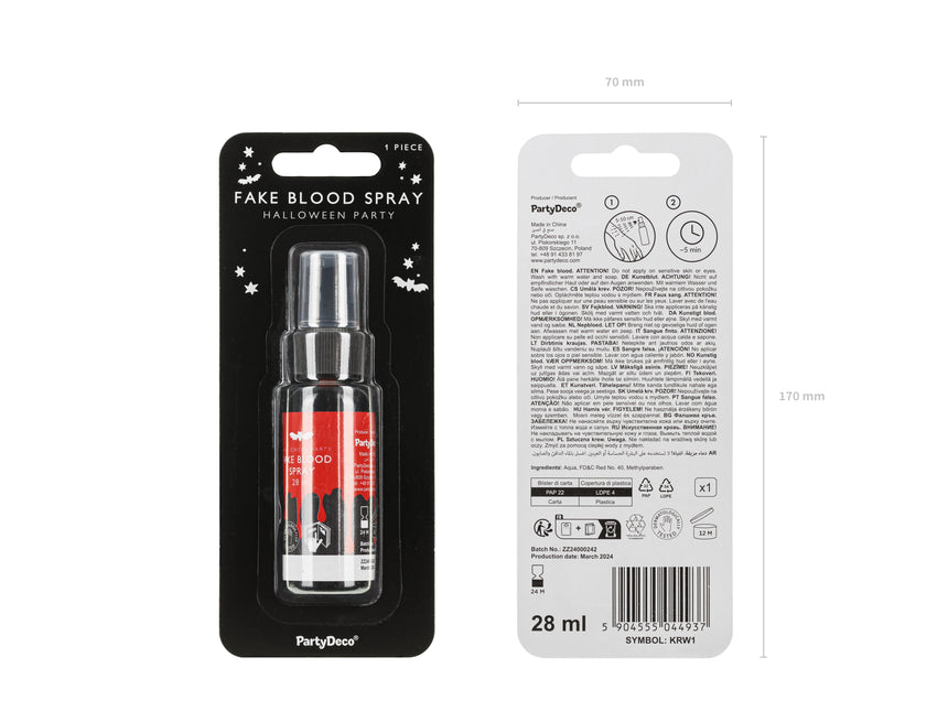 Spray Red Fake Blood 30ml