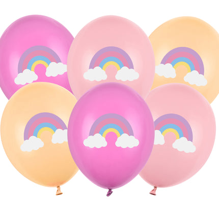 Ballons arc-en-ciel 30cm 6pcs