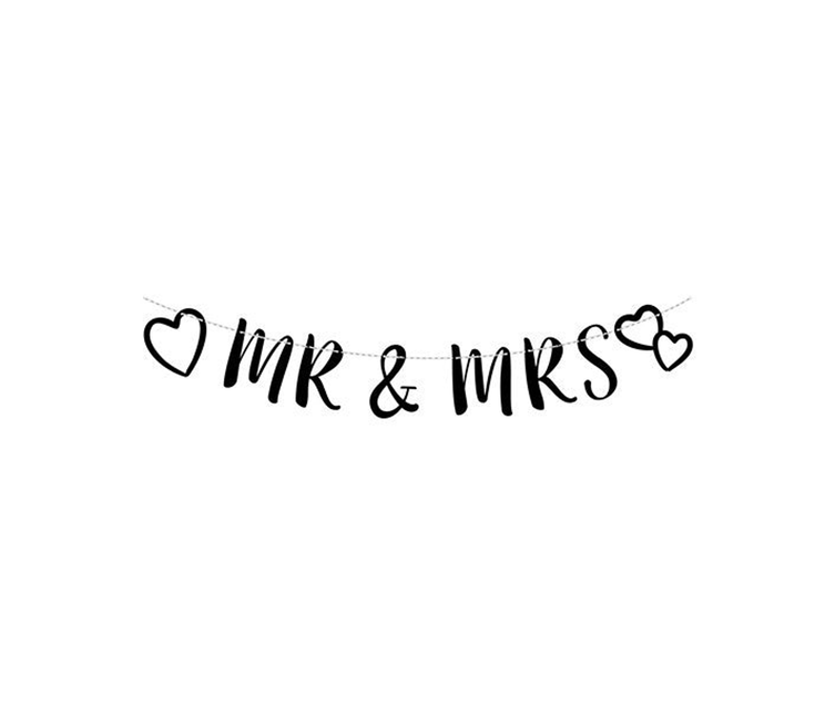 Guirlande de lettres de mariage Mr&Mrs 2.5m