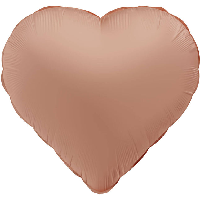 Ballon à hélium Coeur Rose Vintage Matt 45cm Vide