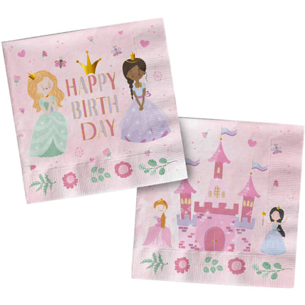 Serviettes - Pretty Princess - 250 ml -20 pièces