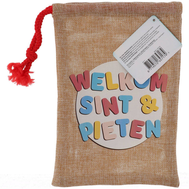 Sac de distribution Bienvenue Saint et Pieten Jute