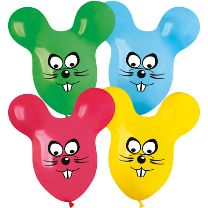 Ballons colorés Souris 65cm 4pcs