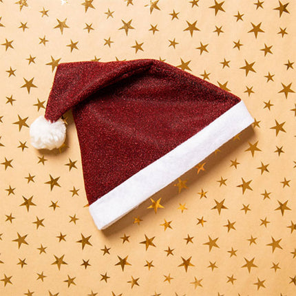 Bonnet de Père Noël Rouge Pailleté