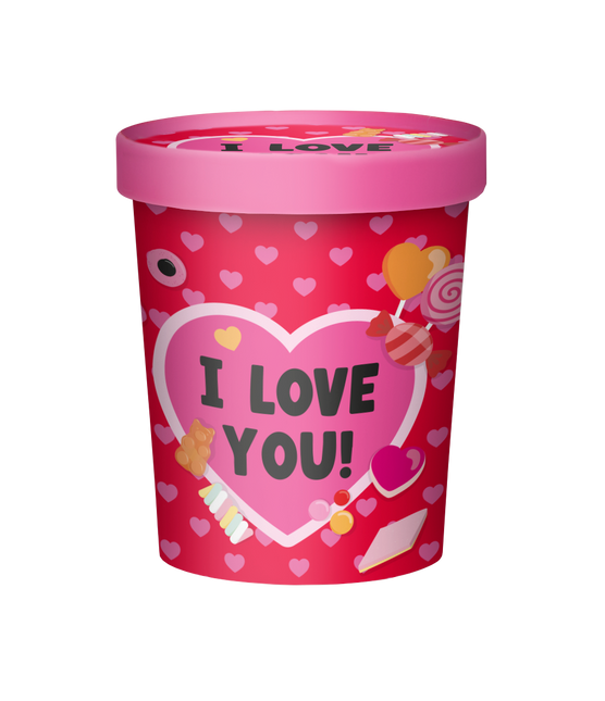 Plateau à bonbons de la Saint-Valentin I Love You 14cm