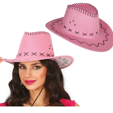 Cowboy Hoed Roze - Partywinkel - 8434077230268