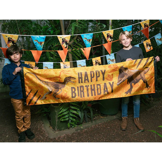 Dinosaurus Banner Joyeux Anniversaire - Partywinkel - 8712026506269