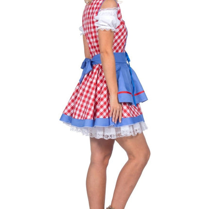 Dirndl Jurk Oktoberfest Rood Geblokt - Partywinkel - 8720059065462