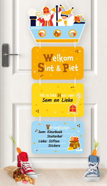 Plaque de porte Sinterklaas 80cm