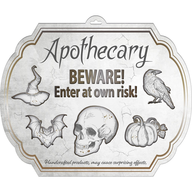 Plaque de porte Halloween Apothicaire 50cm