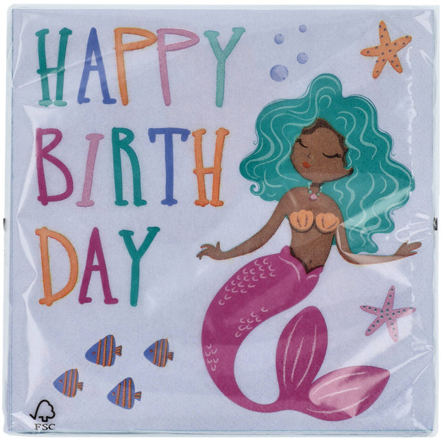 Serviettes - Mermaid Magic - 33 x 33 cm - 20 pièces