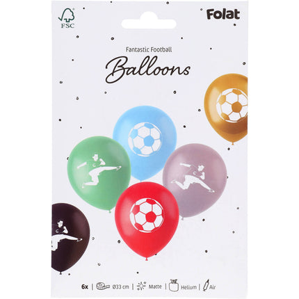 Ballons en latex - Fantastic Football - 33 cm - 6 pièces