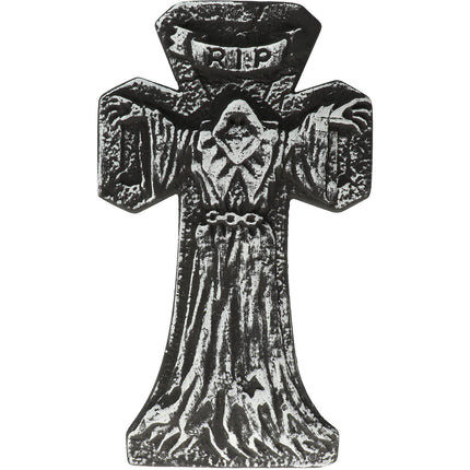 Croix de pierre tombale d'Halloween 57cm