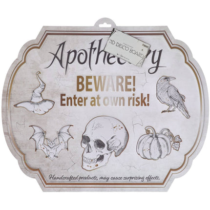 Plaque de porte Halloween Apothicaire 50cm