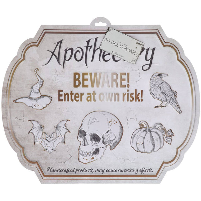 Plaque de porte Halloween Apothicaire 50cm