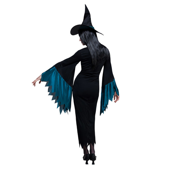 Costume de sorcière d'Halloween Bleu clair M