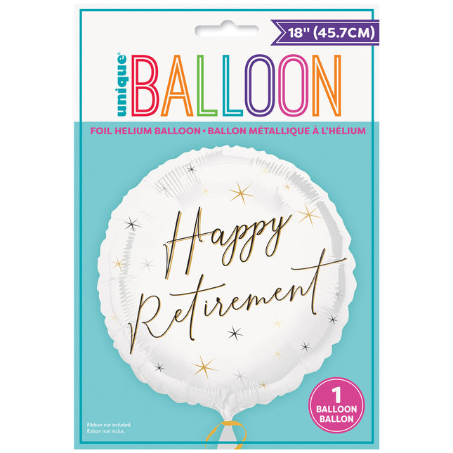 Ballon de retraite à l'hélium vide 45cm