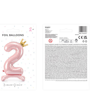 Ballon de baudruche Figure 2 Rose Clair Standard Vide 84cm