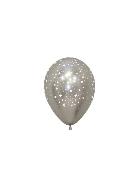 Ballons Étoiles Reflex Mix 12cm 50pcs