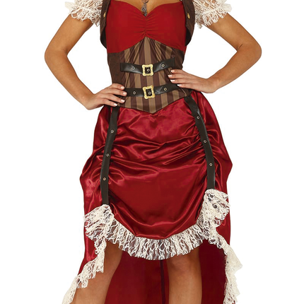 Costume Steampunk Dames Rouge