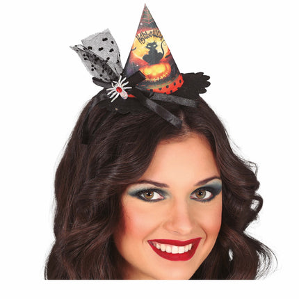 Bandeau d'Halloween Mini chapeau de sorcière Chat