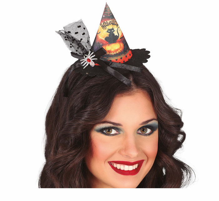 Bandeau d'Halloween Mini chapeau de sorcière Chat