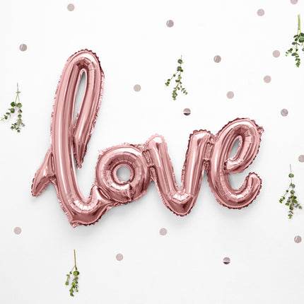 Jeu de ballons à lettres Love Rose Gold Empty 73cm