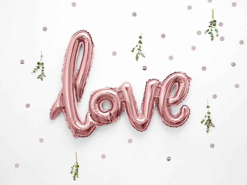 Jeu de ballons à lettres Love Rose Gold Empty 73cm