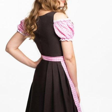 Robe Dirndl Oktoberfest Rose Marron