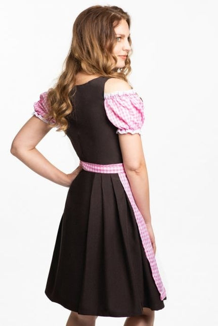 Robe Dirndl Oktoberfest Rose Marron