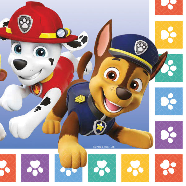 Serviettes de table Paw Patrol Papier 33cm 16pcs