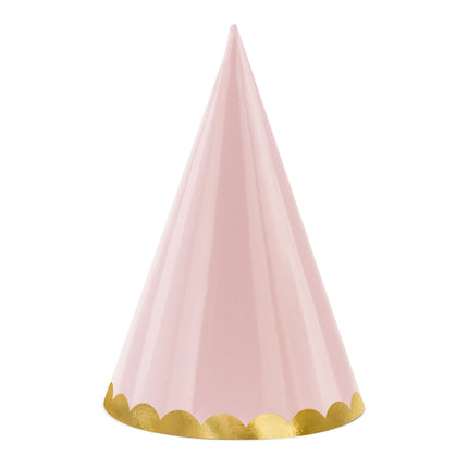 Chapeaux de fête colorés Pastel 16cm 6pcs