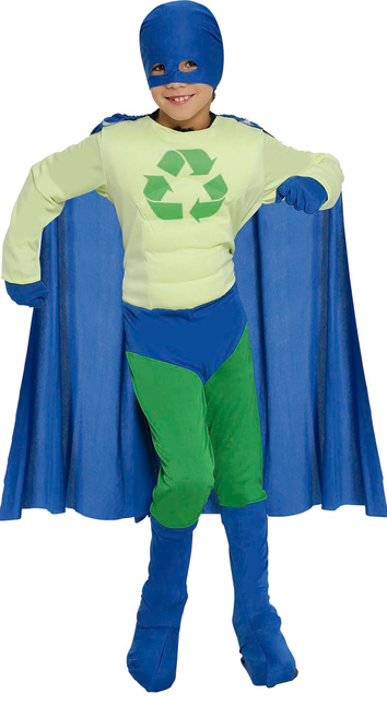 Costume de super héros du recyclage pour enfant