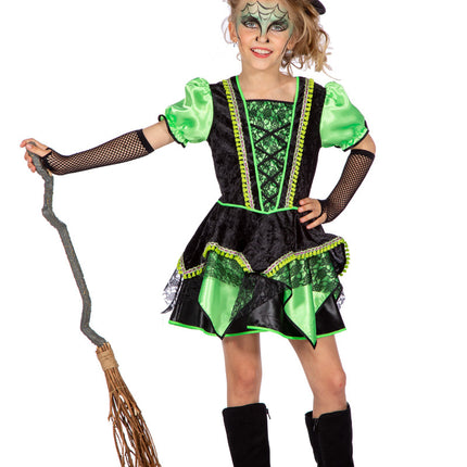 Robe de sorcière fille verte